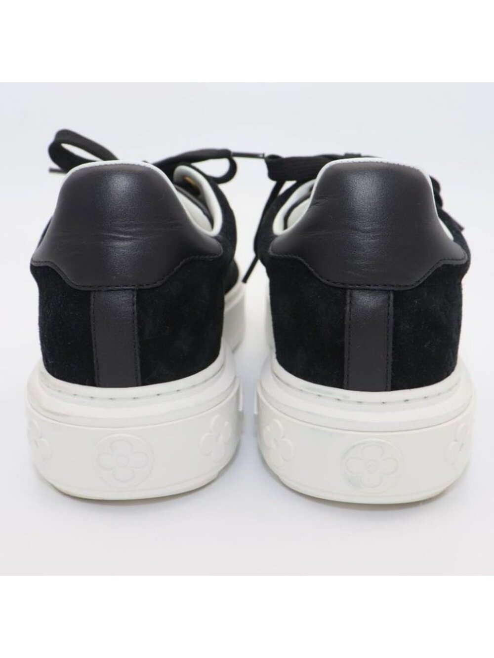 Louis Vuitton Monogram Time Outlines Leather Suede Sneakers - Picture 5 of 15